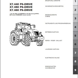 Landini X7.440 X7.450 X7.460 DRIVE Maintenance Operator Manual 6627405A2