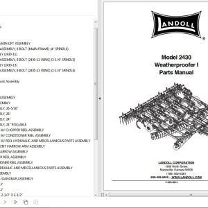 Landoll 2430 Weatherproofer I Parts Manual F-653-0912