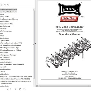 Landoll 2512 Zone Commander Operator's Manual F-1049-0123_F23