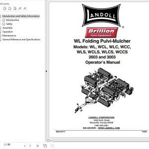 Landoll 2603 And 3003 Folding Pulvi-Mulcher Operator’s Manual 1K063