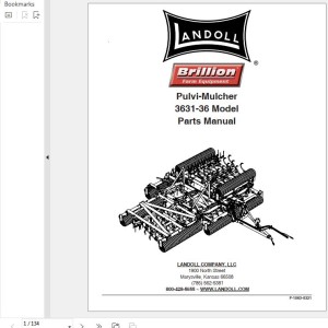 Landoll 3631-36 Pulvi-Mulcher Parts Manual F-1063-0321
