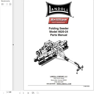 Landoll 4620-24 Folding Seeder Parts Manual F-885-0322