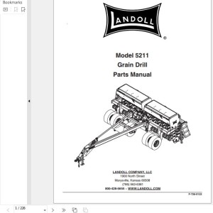 Landoll 5211 Grain Drill Parts Manual F-726-0122