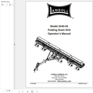 Landoll 5540-50 Folding Grain Drill Operator's Manual F-975-0620