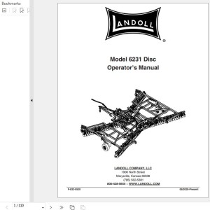 Landoll 6231 Tandem Disc Harrow Operator's Manual F-832-0520