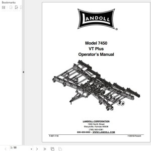 Landoll 67450 VT Plus Operator's Manual F-607-1118