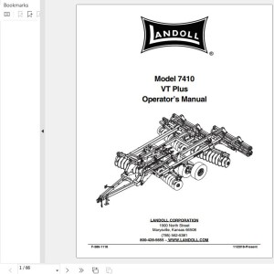 Landoll 7410 VT Plus Operator's Manual F-587-1118