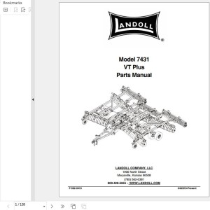 Landoll 7431 VT Plus Parts Manual F-562-0420