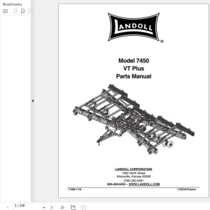 Landoll 7450 VT Plus Parts Manual F-608-1118