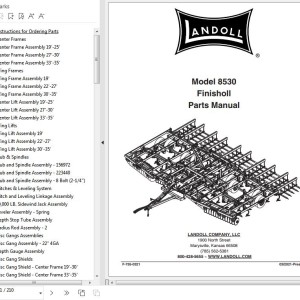 Landoll 8530 Finisholl Parts Manual F-755-0321