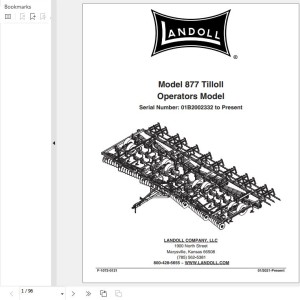 Landoll 877 Tilloll Operator's Manual F-1072-0121