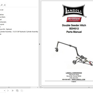 Landoll BDH512 Double Seeder Hitch Parts Manual F-646R1