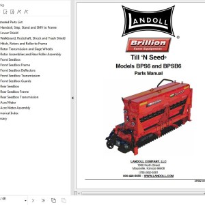 Landoll BPS6 And BPSB6 Till‘N Seed® Parts Manual 3P092-rev0820