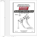 Landoll SCP-1 SCP-2 Subsoil Chisel Plow Operator’s Manual And Parts Catalog 6K007