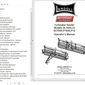 Landoll SL10 SL12 SLP8 SLP10 SLP12 Turfmaker Seeder Operator’s Manual 1P342-0522