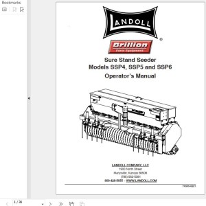 Landoll SSP4 SSP5 and SSP6 Sure Stand Seeder Operator’s Manual 7K555-0221