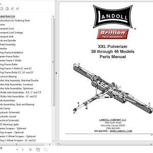 Landoll XXL38 Through XXL46 Pulverizer Parts Manual F-793-0522