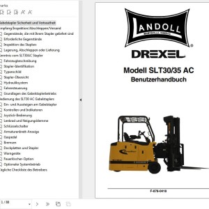 Landoll Drexel SLT 30 35 AC Operator's Manual F-878-0418