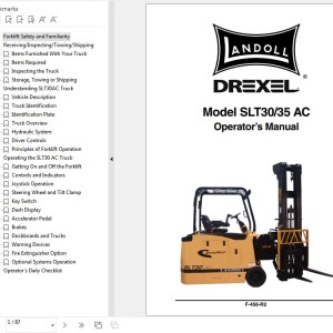 Landoll Drexel SLT30 AC Operator's Manual F-456-R2