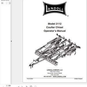 Landoll 2112 Coulter Chisel Operator’s Manual F-1102-0721