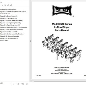 Landoll 2510 Series In-Row Ripper Parts List F-730-0913