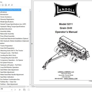 Landoll 5211 Grain Drill Operator’s Manual F-725-0122