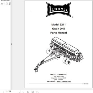 Landoll 5211 Grain Drill Parts Manual F-726-0122