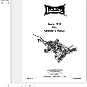 Landoll 6211 Tandem Disc Harrow Operator’s Manual F-841-1118