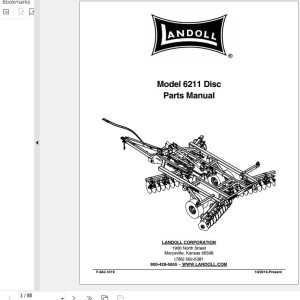 Landoll 6211 Tandem Disc Harrow Parts Manual F-842-1019