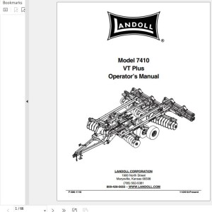 Landoll 7410 VT Plus Operator’s Manual F-586-1118