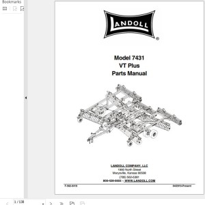 Landoll 7431 VT Plus Parts Manual F-562-0420