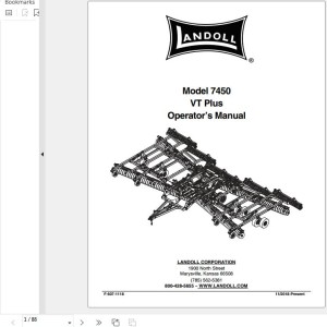 Landoll 7450 VT Plus Operator’s Manual F-607-1118