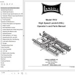 Landoll 7812 High-Speed Landoll Operator’s Manual F-1127-0622