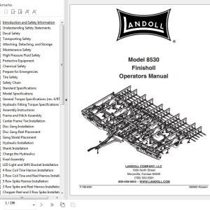 Landoll 8530 Finisholl Operator’s Manual F-756-0321