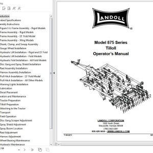 Landoll 875 Series Tilloll Operator’s Manual F-60-0211