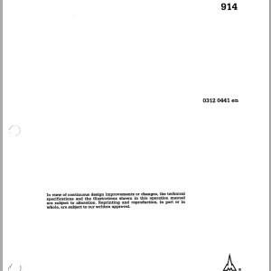 Deutz 914 Workshop Manual 03120441