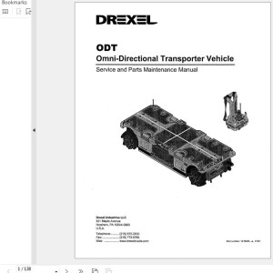 Drexel Omini Directional transporter Vehicle Service And Parts Maintenance Manual 1419320