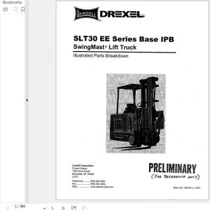 Landoll Drexel SLT22 SLT30 SLT35 Parts Manual