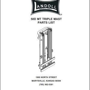 Landoll 50D MT Triple Mast Part List F-388-1108