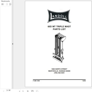 Landoll 60D MT Triple Mast Parts Manual F-496-1208