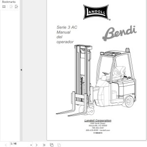 Landoll Bendi 3 AC Series Operator's Manual F-1000-0319