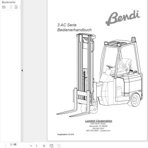 Landoll Bendi 3 AC Series Operator's Manual F-862-0716