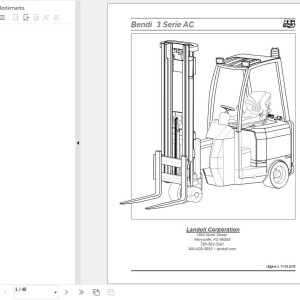 Landoll Bendi 3 AC Series Operator's Manual F-863-1116