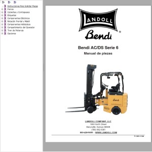 Landoll Bendi AC DS Series 6 Parts Manual F-1061-1122