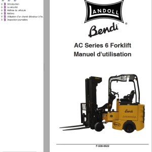 Landoll Bendi AC Series 6 Operators Manual F-938-0920