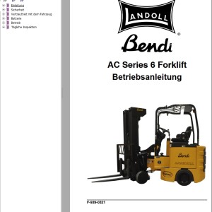 Landoll Bendi AC Series 6 Operators Manual F-939-0321