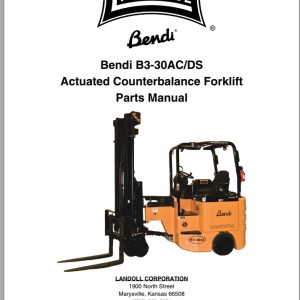 Landoll Bendi B3-30 AC DS Parts Manual F-908-R0