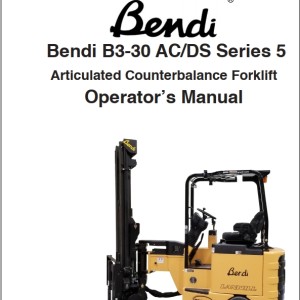 Landoll Bendi B3-30 AC DS Series 5 Operators Manual F-898-0119-2