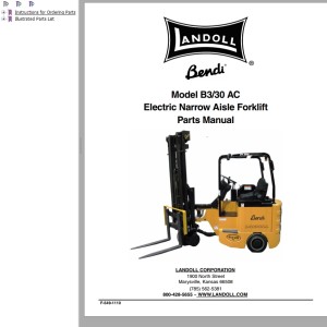 Landoll Bendi B3-30 AC Parts Manual F-549-1110