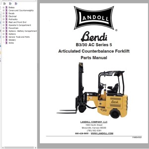 Landoll Bendi B3-30 AC Series 5 Parts Manual F-663-0121